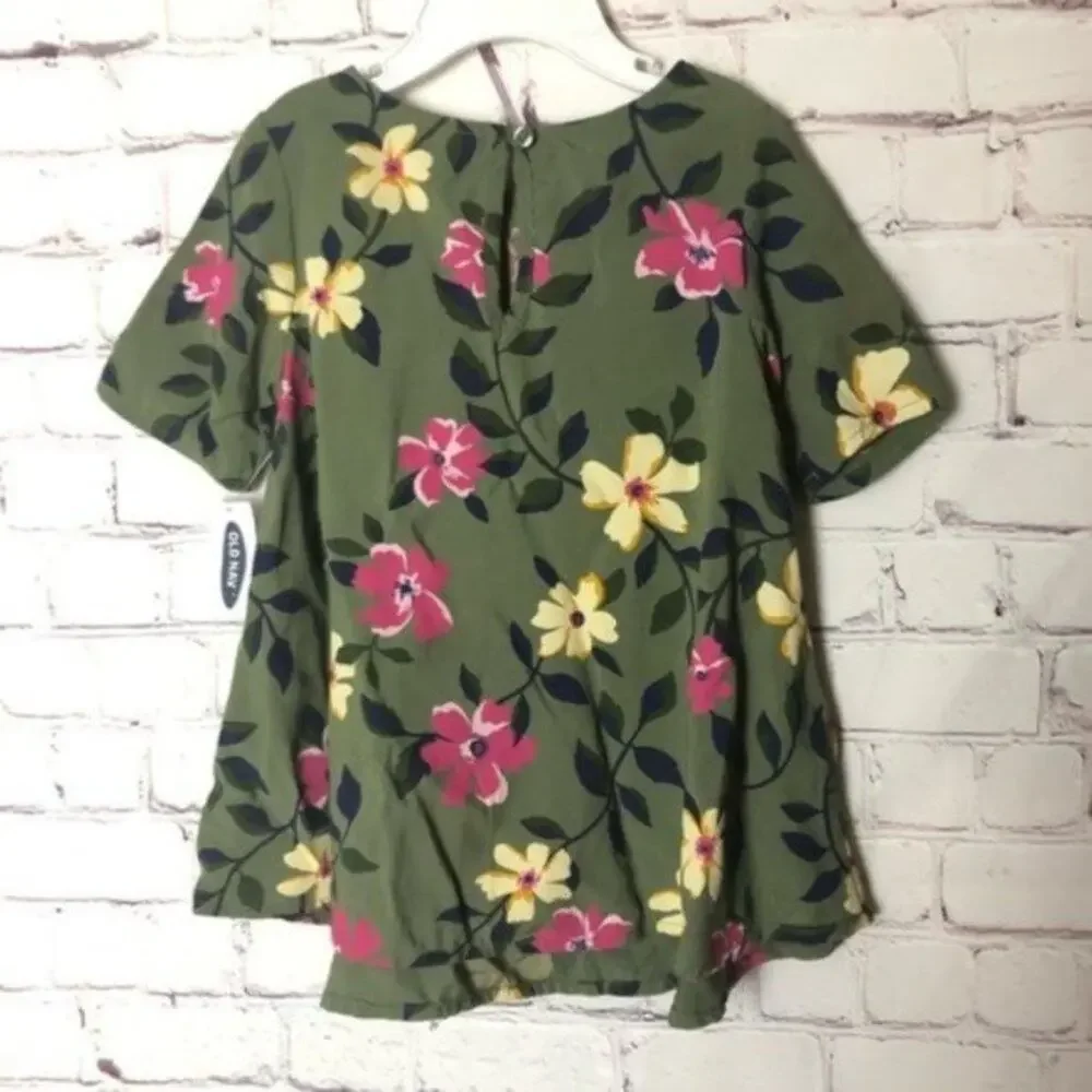 Old Navy Floral Girls Swing Dress Size 12-18 M NWT